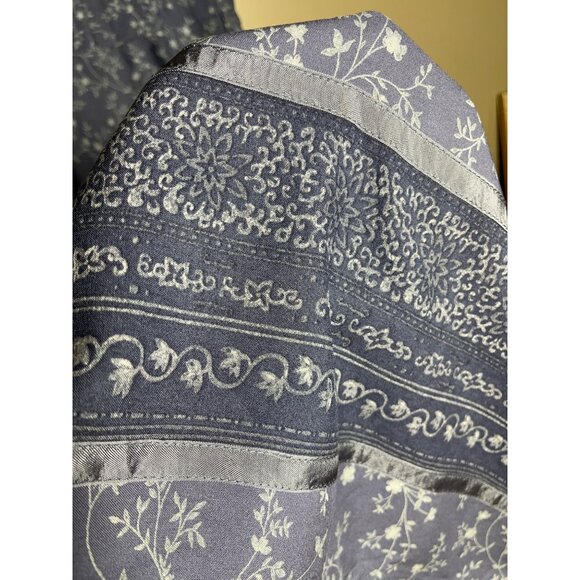 Eddie Bauer Dress Blue Vtg Maxi Rayon Cottage Modest Grunge Teacher Women 12 - Picture 8 of 9